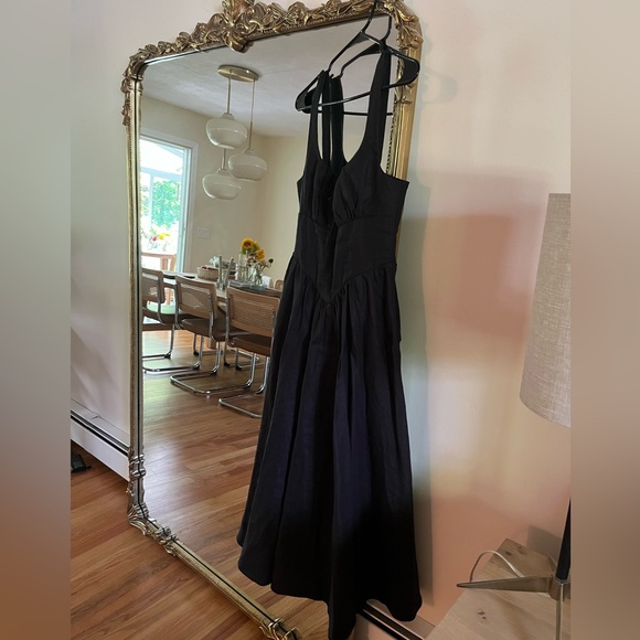 Balia Linen Dress in black sz 6. - Picture 3 of 4